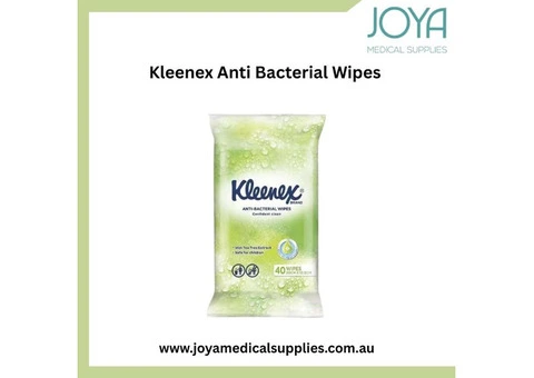 Get Kleenex Anti Bacterial Wipes 20cmx13.90cm - Joya Medical Supplies