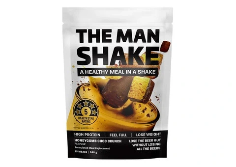 Buy The Man Shake Meal Replacement Honeycomb Choc Crunch 840g Australia