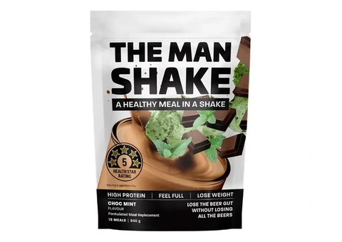 Buy The Man Shake Meal Replacement Choc Mint 840g Australia