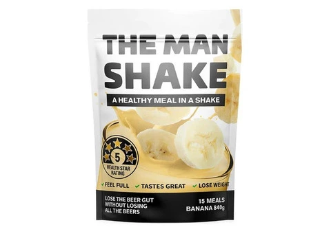 Buy The Man Shake Meal Replacement Banana 840g Australia