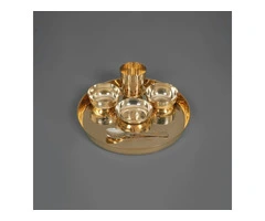 Durable 6 Pcs Kansa Thali Set for Serving Food in Style