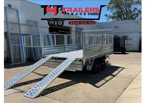 12x7 Tabletop Tipper Trailer 3500kg GVM with Cage, Headboard, Ramp - 5/9