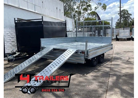 10x7 Table Top Trailer with Cage, Ramp  3500kg GVM - 2/9