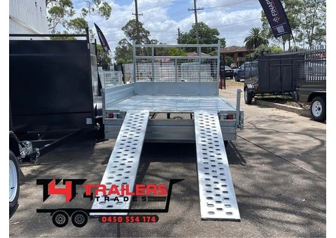 10x7 Table Top Trailer with Cage, Ramp  3500kg GVM - 4/9