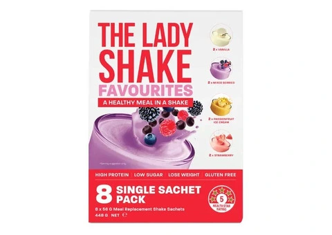 Buy The Lady Shake Meal Replacement Variety 56g x 8 Sachets Australia