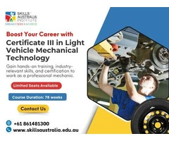 Become Job-Ready with Cert III in mechanical Technology in Perth