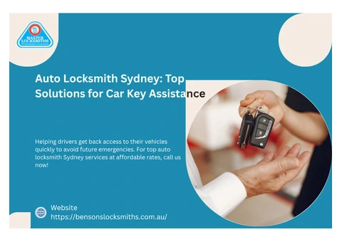 Auto Locksmith Sydney for Fast and Reliable Car Key Help