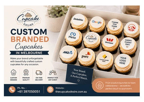 Custom Branded Cupcakes in Melbourne - The Cupcake Desire