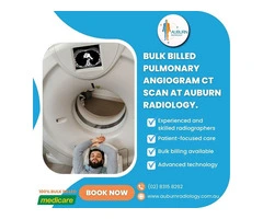 Bulk Billed Pulmonary Angiogram CT Scans now available at Auburn Radiology! (02) 8315 8292
