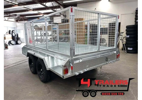 10x5 Tandem Galvanised trailer 2T GVM with 900mm Cage - 6/7