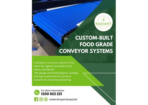 Custom-built food grade conveyor systems in Melbourne