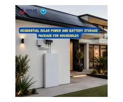 Residential Solar Power and Battery Storage Package for Households