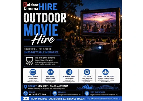 Outdoor Movie Hire for Backyard Cinema Nights and Community Events