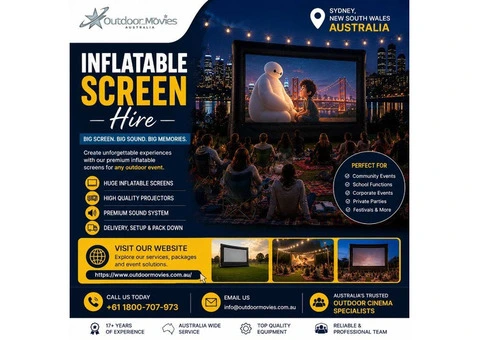 Inflatable Screen Hire Sydney – Outdoor Cinema Made Easy