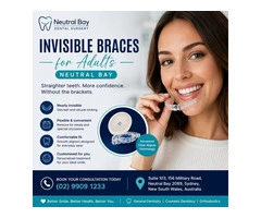 Comfortable invisible braces for adults neutral bay at Trusted Local Clinic
