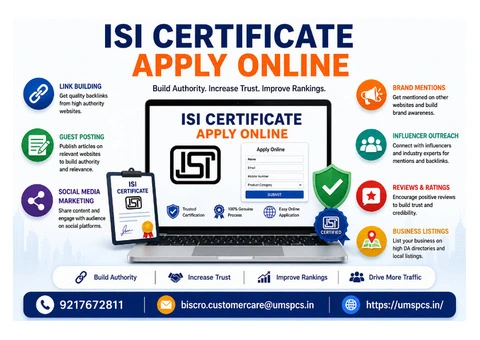 ISI Certificate Apply Online