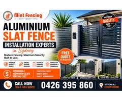 Aluminium Slat Fence Installation Experts in Sydney