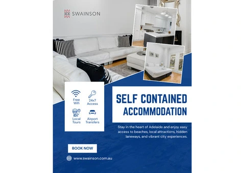 Self Contained Accommodation in Adelaide CBD | Swainson Holiday Stays