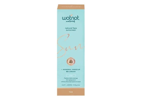 Buy Wotnot Naturals Natural Face Sunscreen SPF 40 + Mineral MakeUp BB Cream Tan 60g Australia