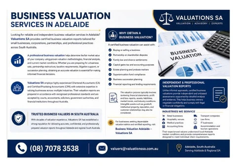 Certified Business Valuation Experts in Adelaide, South Australia