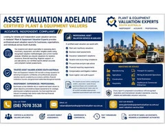 Asset Valuation Adelaide – Certified Plant & Equipment Valuers