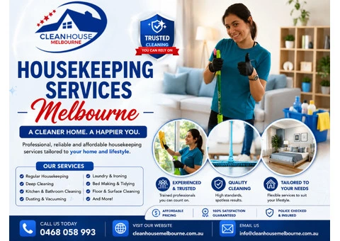 Sick of Home Mess? Professional Housekeeping Melbourne