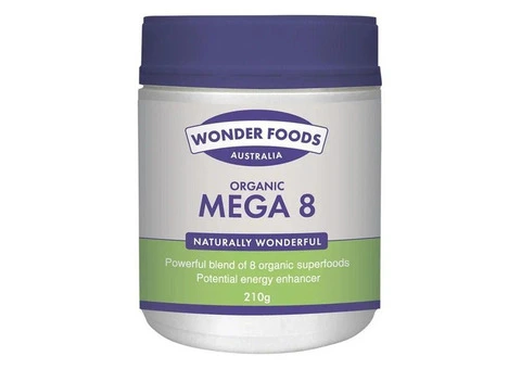 Buy Wonder Foods Organic Mega 8 210 gm Australia