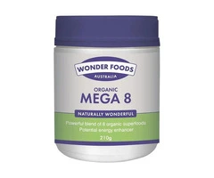 Buy Wonder Foods Organic Mega 8 210 gm Australia