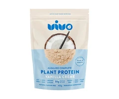 Buy Vivo Organic Alkaline Complete Plant Protein Vanilla Creme 400g - 1kg Australia