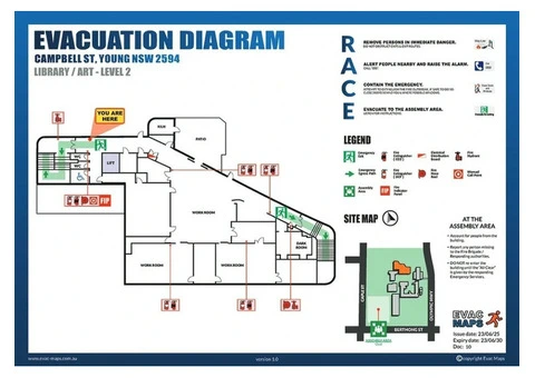 Evacuation Diagrams Sydney with Clear Emergency Exit Routes