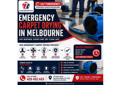 Emergency Carpet Drying in Melbourne