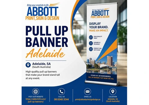 Premium Pull Up Banner Adelaide by Abbott Print