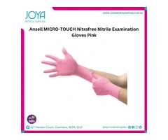 Ansell MICRO-TOUCH Nitrafree Nitrile Examination Gloves Pink - Joya Medical Supplies