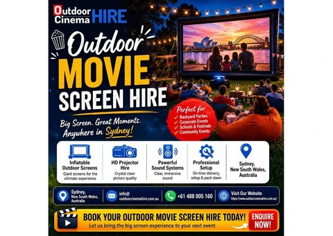 Outdoor Movie Screen Hire for Backyard Cinema and Open Air Events