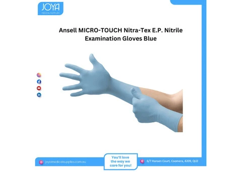 Ansell MICRO-TOUCH Nitra-Tex E.P. Nitrile Examination Gloves - Joya Medical Supplies