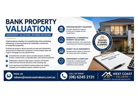 Bank Property Valuation – Independent Property Valuers for Mortgage Security