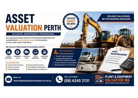 Asset Valuation Perth – Certified Asset Valuers for Accurate Business Asset Assessments