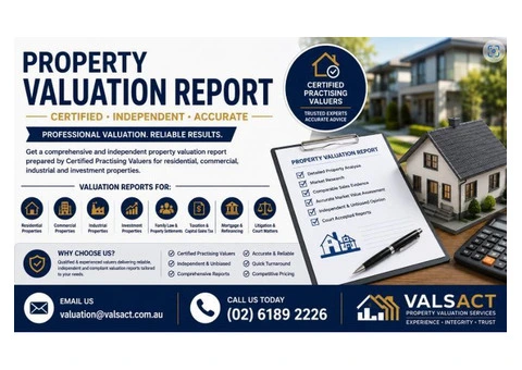 Property Valuation Report – Certified, Independent & Accurate Property Assessments