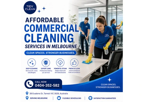 Affordable Commercial Cleaning Services in Melbourne | Tidy Clean