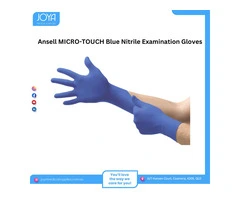 Ansell Micro-Touch Blue Nitrile Examination Gloves - Joya Medical Supplies