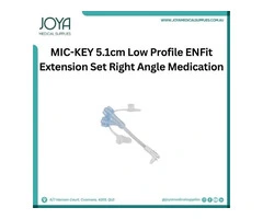 MIC-KEY 5.1cm Low Profile ENFit Extension Set Right Angle Medication