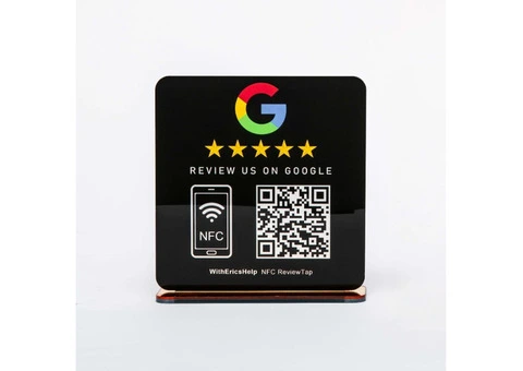 Google Review NFC Plaque + QR Code