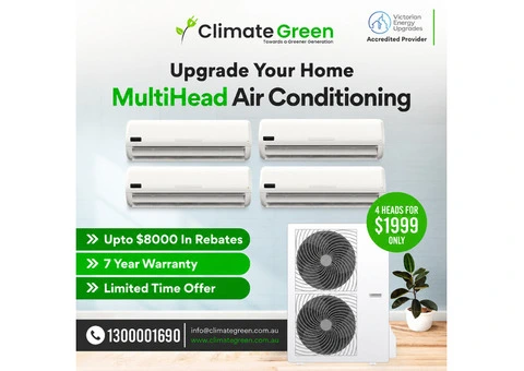 MULTI-HEAD AIR CONDITIONING SPECIAL – 4 HEADS FROM $1,999*