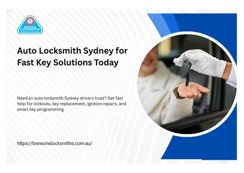 Auto Locksmith Sydney for Fast Key Solutions Today