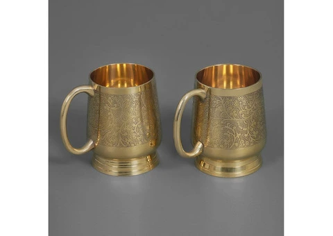 Handmade Brass Engraved Mule Mug – Order Yours with Text Engraving