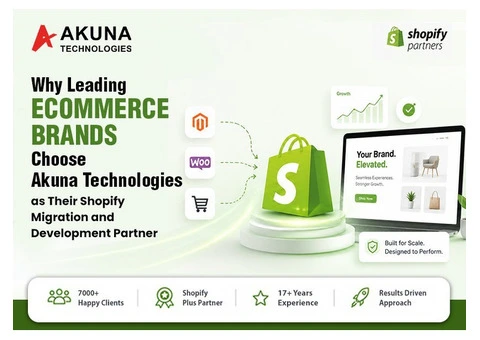 Choose Akuna technologies as their shopify migration and development partner