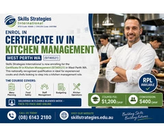 Enrol in Certificate IV in Kitchen Management – West Perth WA