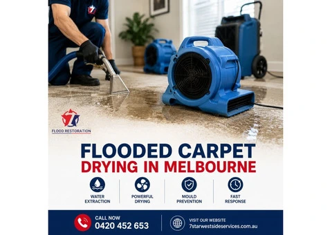 Flooded Carpet Drying in Melbourne | Emergency Restoration Experts