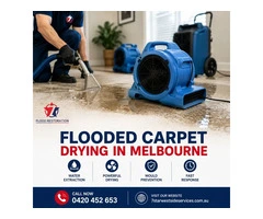 Flooded Carpet Drying in Melbourne | Emergency Restoration Experts