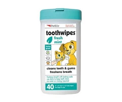 Petkin Fresh Mint Toothwipes for Dogs and Cats